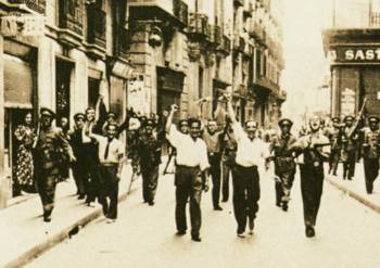 Διαδήλωση στη Μαδρίτη ενάντια στον Φράνκο. Ιούλης 1936