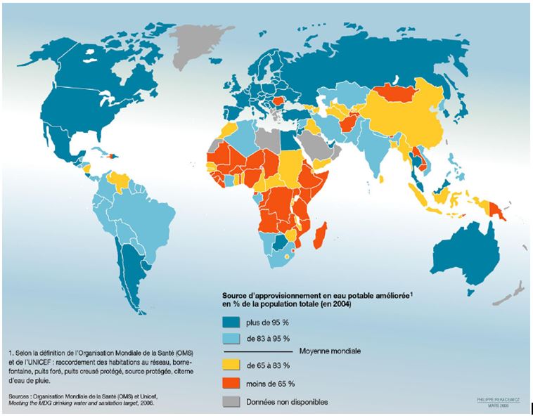 Πηγή: World Health Organization (WHO) and UNICEF, Meeting the MDG drinking water and sanitation target.