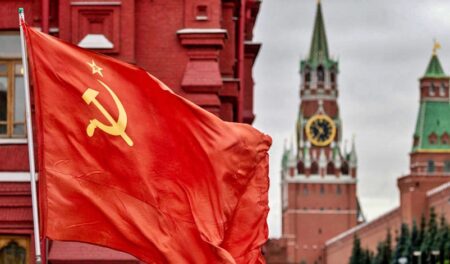 communist flag red square