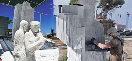 Συνεχίζεται για 3η εβδομάδα το διεθνές συμπόσιο γλυπτικής σε μάρμαρο στην Πάτρα