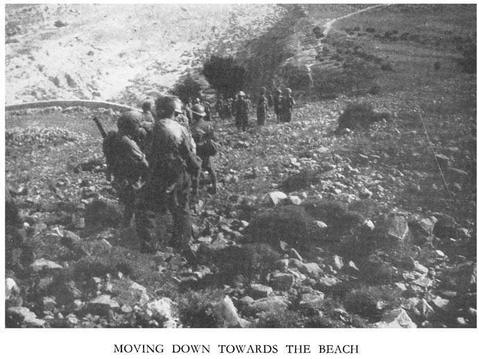 Σφακιά 1941, Βρεταννοί στρατιώτες στο δρόμο της υποχώρησης για την αναχώρηση προς τη Μέση Ανατολή