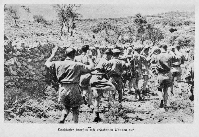 1941 Χανιά, αιχμάλωτοι Αγγλοι στρατιώτες στην περιοχή Βαμβακόπουλου