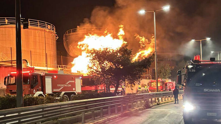 Ανακοίνωση του ΚΚΕ για τη φωτιά στα Καζάνια Περάματος